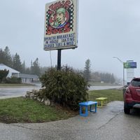 Java Joe’s road sign at Java Joe's in St Ignace