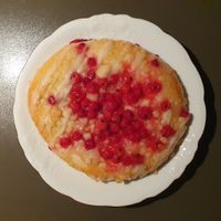 Redcurrant pastry (rips crumble) at Backstube Carl Berners Plass in Oslo