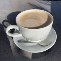 Chai tea latte with oatmilk  at Zinc Cafe & Market in West Hollywood
