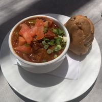 Black bean chili - cup (ordered without sour cream)  at Zinc Cafe & Market in West Hollywood