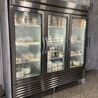 Selection of frozen cakes, cupcakes, cookies, etc at Sweets from the Earth in Toronto