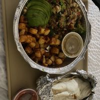 A vegan scramble and burrito  at Rainbow Restaurant in Fort Collins