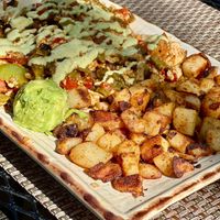 Vegan option (VO) Migas with tofuu  at Rainbow Restaurant in Fort Collins