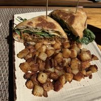 Vegan Reuben + potatoes   at Rainbow Restaurant in Fort Collins