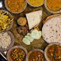 Vegan thali at Sri Moturam Prasadam in Jaipur