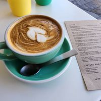 Plant based milk coffee at LOAF in Cronulla