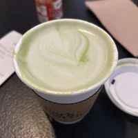 Macha latte  at Woodhouse Bakery + Coffee  Shop  in Columbus