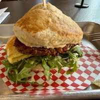 Vegan Sausage Egg and Cheese Biscuit  at Woodhouse Bakery + Coffee  Shop  in Columbus