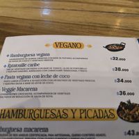 Carta vegana at Macarena in Cartagena