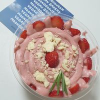 Strwaberry cake at Moonggoojeom Vegan Bakery in Busan