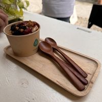 Chocolate Strawberry Pudding  at Moonggoojeom Vegan Bakery in Busan