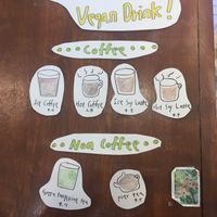  Vegan drinks menu  at Moonggoojeom Vegan Bakery in Busan