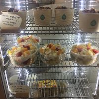 Vegan refrigerated desserts  at Moonggoojeom Vegan Bakery in Busan