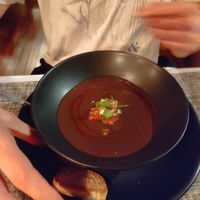 Black soup (no cheese) at Celajes at Hotel Belmar in Monteverde