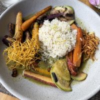 Vegan green curryy  at Celajes at Hotel Belmar in Monteverde