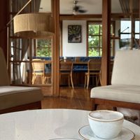 Vegan hot chocolate and vegan cookie  at Celajes at Hotel Belmar in Monteverde
