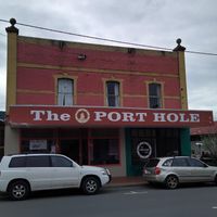 Front entrance at The Port Hole Cafe in Cygnet