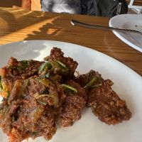 Vegan beef chunks, oh wow 😮   at Vegan House Cafe & Restaurant  in Lalitpur