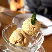 Butterscotch ice cream 🍨😋  at Vegan House Cafe & Restaurant  in Lalitpur