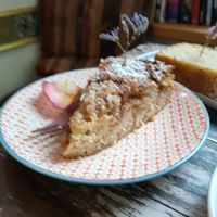 Vegan apple and walnut cake at Café Soleil in Cologne