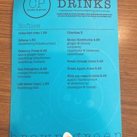 Drinks menu   at Brown & Green - Crystal Palace station in South East London