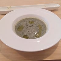 Green potage at Soy Love U in Tokyo