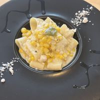 Corn pasta  at Soy Love U in Tokyo