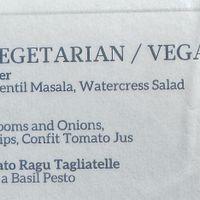 The menu  at Ballyseede Castle Hotel in Tralee