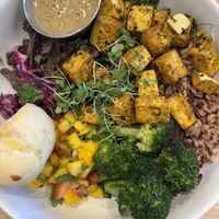 Peanut Tofu Bowl  at Aubergine Kitchen in St George