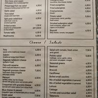 First part of the menu at Lepi in Volos