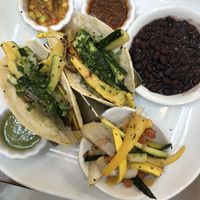 Veggie tacos with no cheese - the flavors were very good! at La Plazuela at La Fonda in Santa Fe