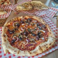 Vegan Margarita with toppings. at The Dough Guys in Stockport