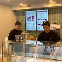 Counter--all they offer is acai; no seating inside. at Oakberry - Upper East Side in New York City