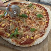 W extra sweetcorn and seitan chicken   at Diego's Joint in Sunderland