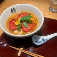Tomato ramen at Ramen Nishiki in Kyoto