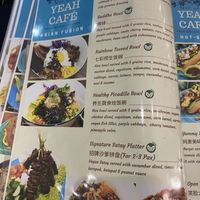 Menu  at Yeah Cafe in Kota Kinabalu