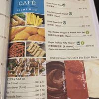 Menu  at Yeah Cafe in Kota Kinabalu