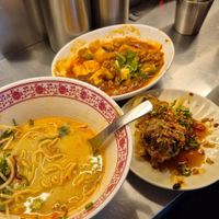 Mapo tofu and fried eggplant  at Banpin 반핀 in Busan