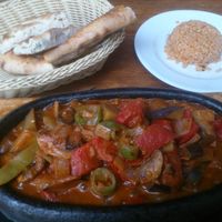 The 'vegetables with rice' - it's just a (really) big spoon of rice though. at Rumist in Istanbul