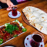 Pita and eggplant stew at Rumist in Istanbul