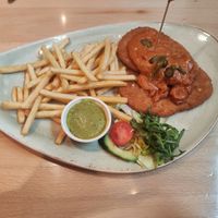 Vegan Schnitzel at Cafe Extrablatt in Bonn
