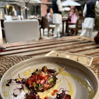 Roasted aubergine starter   at Toran Restaurant in Kathmandu
