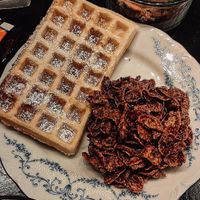 gaufre et rose des sables at Les Preuves Du Contraire in Bordeaux