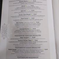 Vegetarische/vegane Gerichte at Maharaja Palace 2 in Bad Soden
