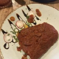 Vegan enchilada (sorry for the blurry photo!)  at Tia's Mexican and Mediterranean Restaurant in Durham