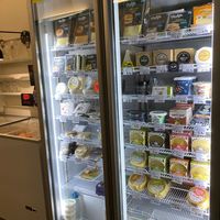 Vegan cheese selection (lots of sardinian products) at SardegnaVeg  in Cagliari