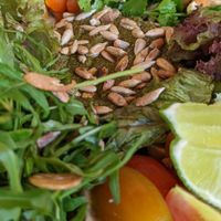 My favourite salad. Lang3 Tea Leaf Salad. My body feels happy after this meal. at LANG3 in Da Nang