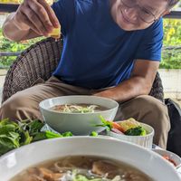 We've been told we have the best plant base pho in Vietnam!  at LANG3 in Da Nang