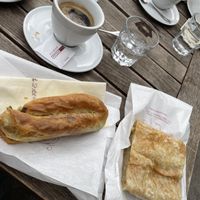 Vegan burek and apple pastry   at Pekarna Peçjak  in Ljubljana