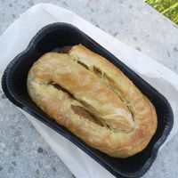 Burek with vegan meat alternative at Pekarna Peçjak  in Ljubljana